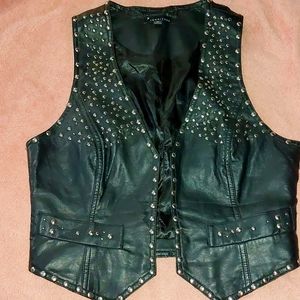 Punk/ Goth / Biker black studded vest